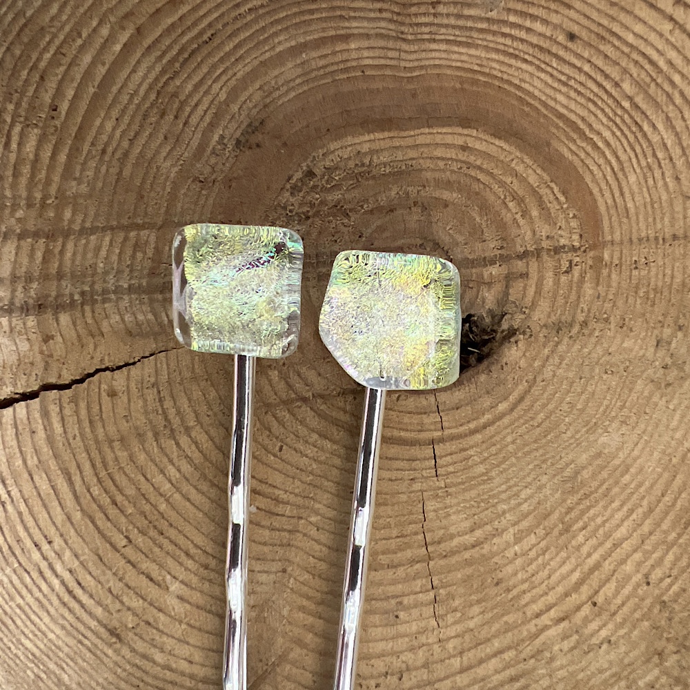 Cube chartreuse Bobbi Pins